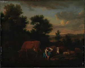 Washing Feet Prints: Shepherdess with Cattle, 1651-1672. Creator: Adriaen van de Velde