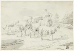 Philipp Peter Roos Prints: Shepherdess and Sheep, n.d. Creator: Philipp Peter Roos