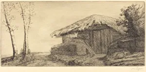 Shepherds Hut on a Hillside (Bergerie sur le coteau). Creator: Alphonse Legros