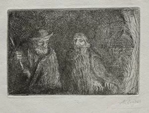 19th 20th Century Gallery: Two Shepherds (Les Deux Bergers). Creator: Alphonse Legros (French, 1837-1911)