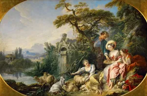 François 1703 1770 Prints: The Shepherds Presents (The Nest). Artist: Boucher, Francois (1703-1770)