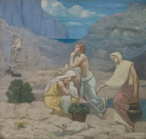 Chavannes Pierre Cecil Puvis Prints: The Shepherds Song, 1891. Creator: Pierre Puvis de Chavannes