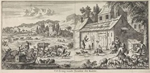 Taxation Prints: Shepherds give up a tenth of their flock