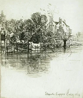 Seymour Haden Prints: Shepperton, 1864. Creator: Francis Seymour Haden