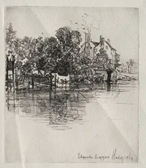 1818 1910 Prints: Shepperton, 1864. Creator: Francis Seymour Haden (British, 1818-1910)