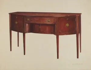Brinton Amos C Collection: Sheraton Sideboard, c. 1942. Creator: Amos C. Brinton