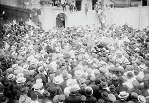 Workers Rights Prints: Sheriff Kinkead & strikers, Bayonne, 1915. Creator: Bain News Service