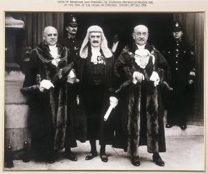 Civic Costume Prints: Sheriffs of the City of London presenting a petition at the House of Commons, London, 1926