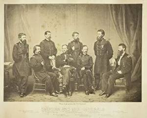 Barnard George Norman Collection: Sherman and His Generals, 1865. Creator: George N. Barnard