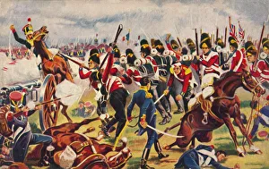Patriotism Prints: The Sherwood Foresters. The Advance of The Sherwood Foresters at Salamanca, 1812, (1939)