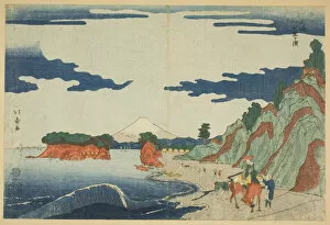 Outing Gallery: Shichiri Beach at Enoshima (Enoshima Shichirigahama), c. 1789 / 1818