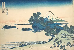 Volcano Prints: Shichirigahama in Sagami Province (Soshu Shichirigahama), from the series Thirty-si