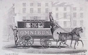 Shillibeers second omnibus, drawn by two horses instead of three, c1830. Artist