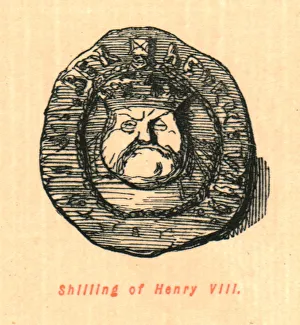 The Comic History Of England Gallery: Shilling of Henry VIII, 1897. Creator: John Leech