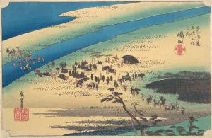Rivers Prints: Shimada, Oigawa Shun Gan, ca. 1834. ca. 1834. Creator: Ando Hiroshige