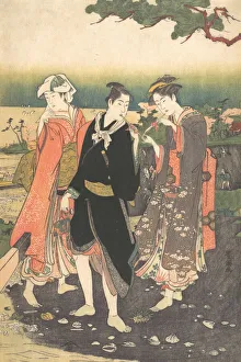 On Shinagawa Beach at Ebb-Tide, ca. 1790-1825. Creator: Utagawa Toyokuni I On Shinagawa Beach at Ebb-Tide, ca. 1790-1825. Creator: Utagawa Toyokuni I