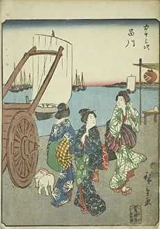 Shinagawa, from the series Fifty-three Stations [of the Tokaido] (Gojusan tsugi), also... 1852. Creator: Ando Hiroshige. Shinagawa, from the series Fifty-three Stations [of the Tokaido] (Gojusan tsugi), also... 1852