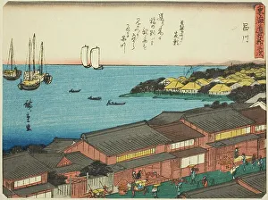 Shinagawa, from the series Fifty-three Stations of the Tokaido (Tokaido gojusan tsu... c. 1837/42. Creator: Ando Hiroshige. Shinagawa, from the series Fifty-three Stations of the Tokaido (Tokaido gojusan tsu... c. 1837/42)