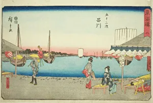 Tea House Prints: Shinagawa: Teahouses at Samegafuchi (Shinagawa)