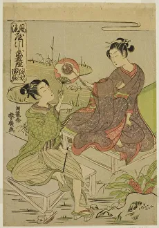Feudal Prints: Shingen and Kenshin, from the series Mirrors of Warriors in Fashionable Parodies