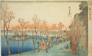 Shinobazu Pond at Ueno (Ueno Shinobazu no ike), from the series Famous Places in... c.1832/34. Creator: Ando Hiroshige. Shinobazu Pond at Ueno (Ueno Shinobazu no ike), from the series Famous Places in... c.1832/34. Creator: Ando Hiroshige