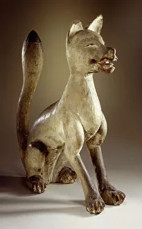 Shintoism Prints: Shinto Sculpture in the Shape of a Seated Fox, 16th century. Creator: Unknown