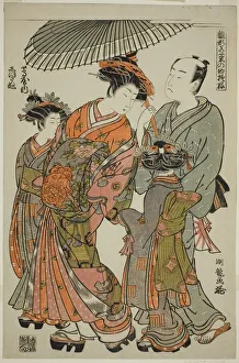 Koryusai Isoda Prints: Shioginu of the Tsutaya, from the series Models for Fashion: New Designs as Fresh