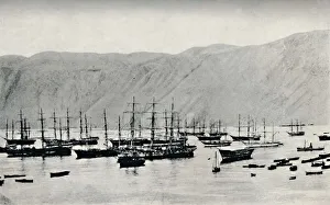 Export Prints: Ship Awaiting Cargoes of Nitrate at Iquique, 1911