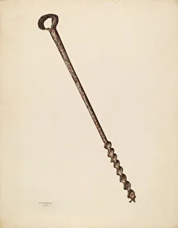 Builders Prints: Ship Builders Auger, 1938. Creator: Erwin Stenzel