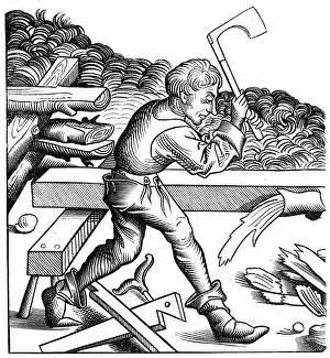 Images Dated 6th November 2007: Ship carpenter, 15th century (1849)