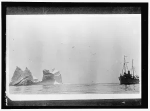 Iceberg Prints: Ship and iceberg, between 1909 and 1923