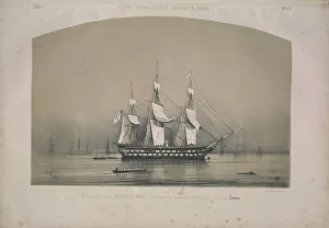 Sea Battle Prints: The ship of the line Imperatriza Marija under the flag of Nakhimov