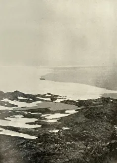 Shackleton Prints: The Ship off Pram Point, Just Before Leaving for the North, c1908, (1909)