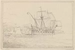 Engraving And Etching Gallery: Ship under Sail. Creator: N. Artsay