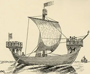 Timber Prints: A Ship of the time of Edward I. (based on the Dover seal, 1284), (1931). Artist
