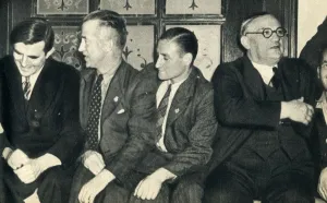 Ambassador Prints: Shipmates Ashore. John G. Winant, Ernest Bevin, with merchant seamen, 1942 Creator