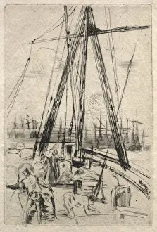 Shipping at Liverpool, 1867. Creator: James McNeill Whistler (American, 1834-1903)