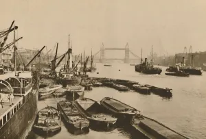 Docks Prints: Shipping in the Pool of London: A Vista from London Bridge to Tower Bridge, c1935
