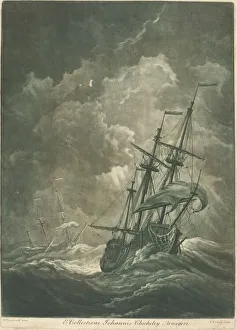Velde Willem Van De I Prints: Shipping Scene from the Collection of John Chicheley, 1720s. Creator: Elisha Kirkall