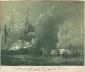 Shipwreck Collection: Shipping Scene from the Collection of Philip Hollingworth, 1720s. Creator: Elisha Kirkall