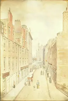 Chimneys Prints: Shiprow And Castlegate Market, Aberdeen, c1900s. Creator: Alexander J Murray