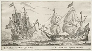 Reinier Nooms Prints: Ships of Amsterdam: The Freedom, a Man-of-War. The Wolf Hound, a Spanish Vessel. Creator
