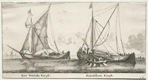 Reinier Nooms Prints: Ships of Amsterdam: A Frisian Bilander