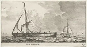 Reinier Nooms Prints: Ships of Amsterdam: A Merchantman. Creator: Reinier Nooms (Dutch, c. 1623-1667)