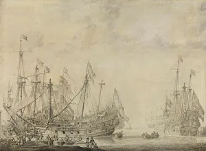 Man Of War Prints: Ships after the Battle, 1630-1672. Creator: Willem van de Velde I