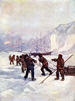 The ships were called the Terror and the Erebus, 1847, (1905).Artist: A S Forrest