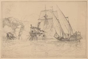 Naval Battle Gallery: Ships Fighting. Creator: N. Artsay