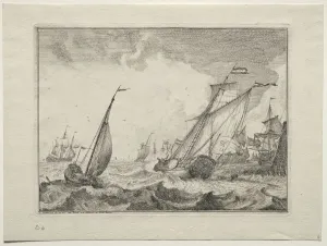 Ships in a Gale, 1701. Creator: Ludolf Backhuysen (Dutch, 1631-1708); Ludolf Backhuysen (Dutch