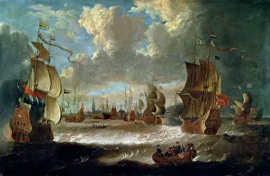 Ships in a Lagoon, 17th or early 18th century. Artist: Abraham Storck