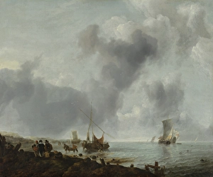 Cappelle Jan Van De Prints: Ships off the Coast. Creator: Jan van de Cappelle